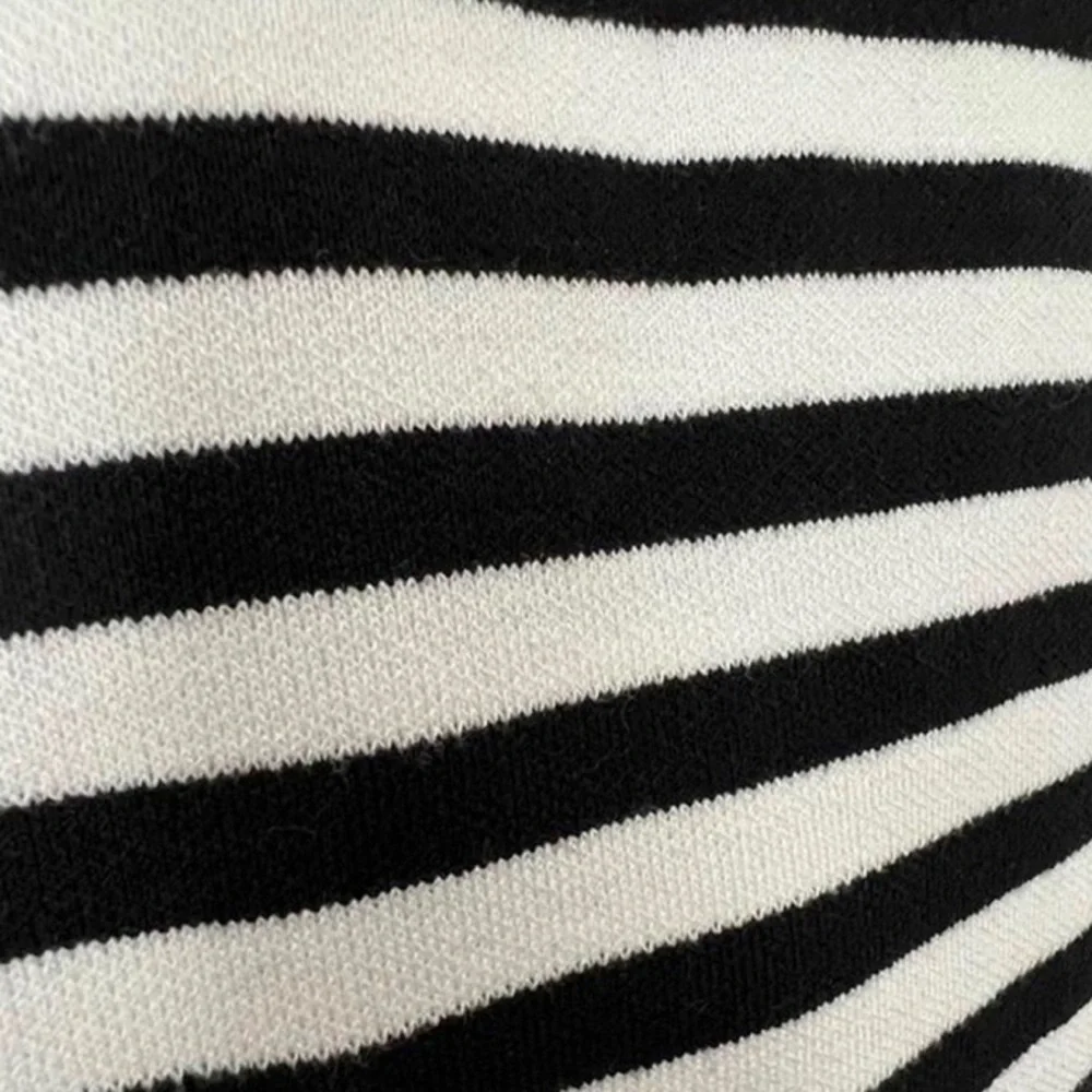 Chic Black and White Striped Dress - Picture 6 of 10